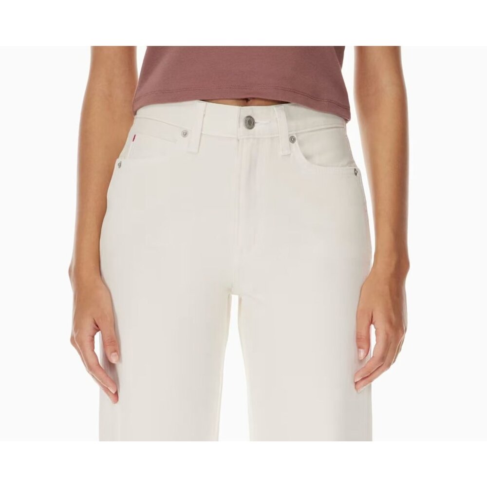 Aritzia Sunday Best High Waisted Ivory Unbleached Wide Leg Jeans 10 - Picture 2 of 10